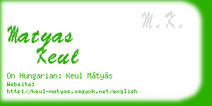matyas keul business card